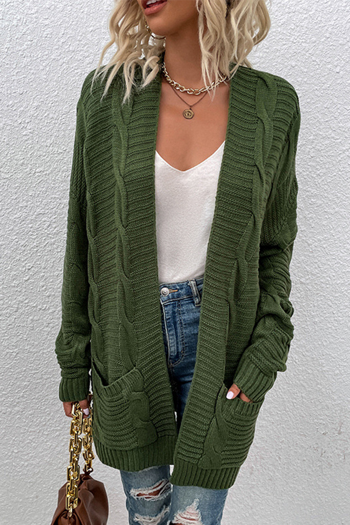 Fashion Solid Patchwork Cardigan Collar Tops