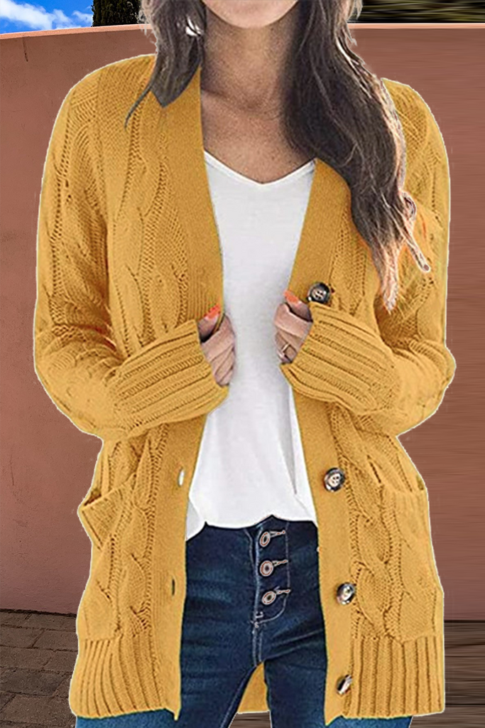 Casual Solid Patchwork Cardigan Collar Tops