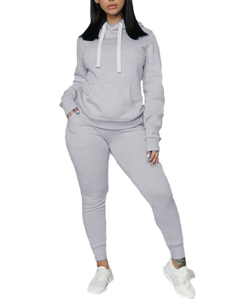 2 Piece Long Sleeve Hooded Sweatshirt+Sweatpants Tiynon