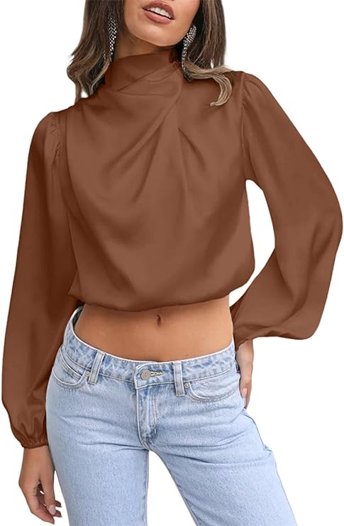 Stain Long Sleeve Crop Top