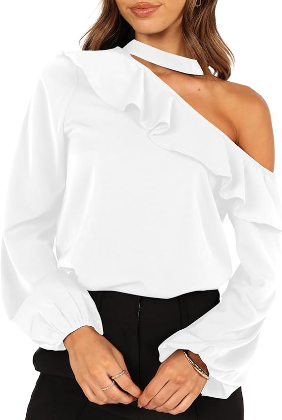 Long Sleeve Ruffle Puff Sleeve Top