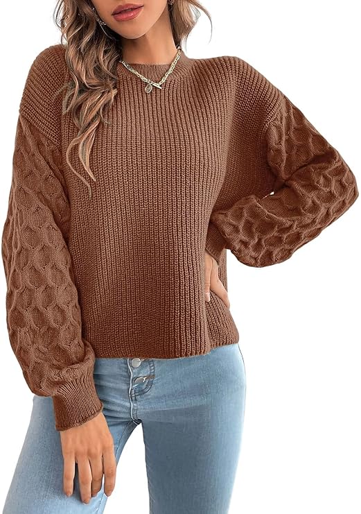 Crew Neck Long Sleeve Knit Top