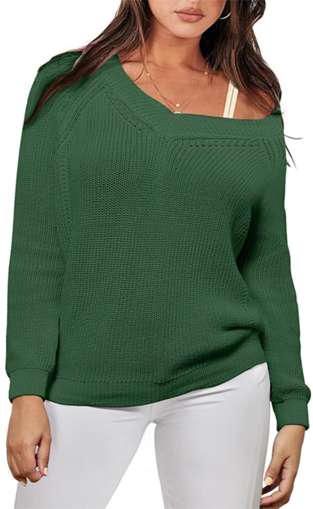 Long Sleeve Ribbed Knit Sweater