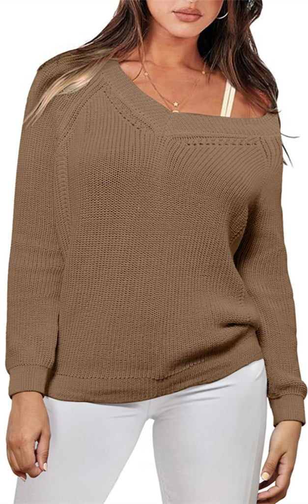 Long Sleeve Ribbed Knit Sweater