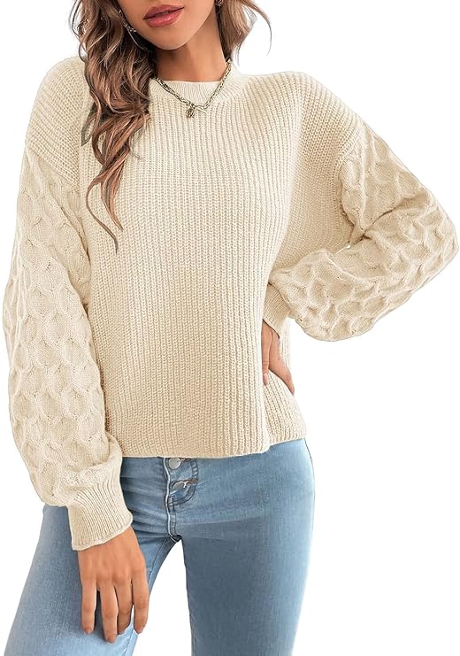 Crew Neck Long Sleeve Knit Top