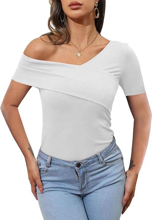 Cold Shoulder Ribbed Knit Top