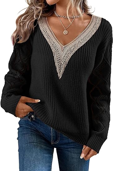 V Neck Long Sleeve Pullover Top