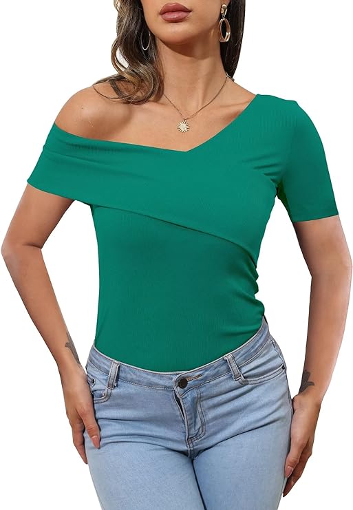 Cold Shoulder Ribbed Knit Top