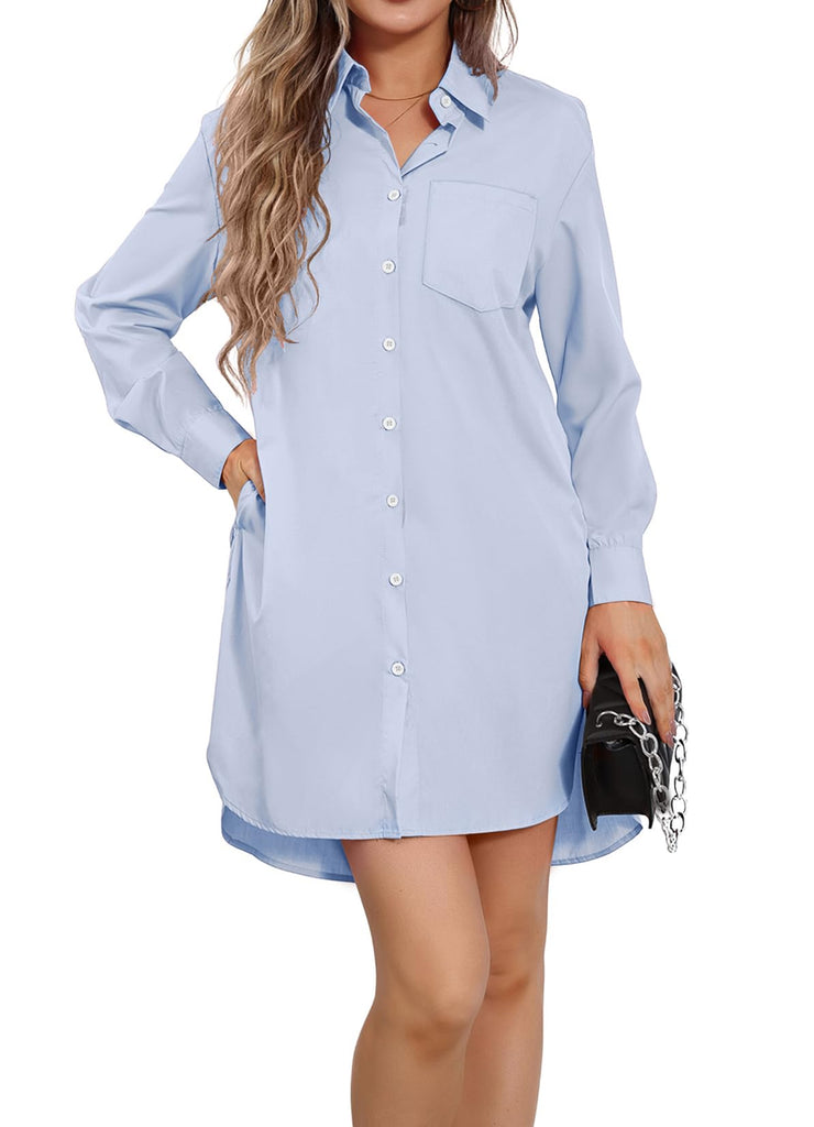 Button Down Long Sleeve Blouse