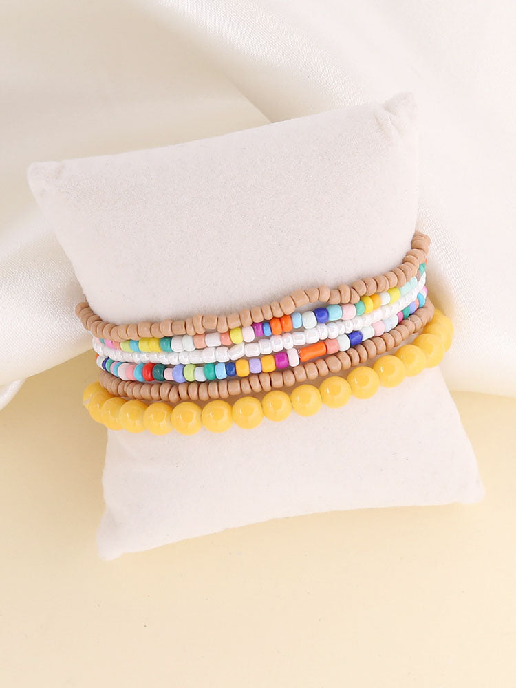 Boho Multilayer Multicolor Beads Bracelets Sets Tiynon