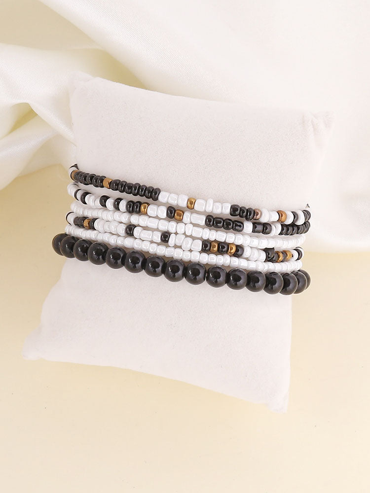 Boho Multilayer Multicolor Beads Bracelets Sets Tiynon