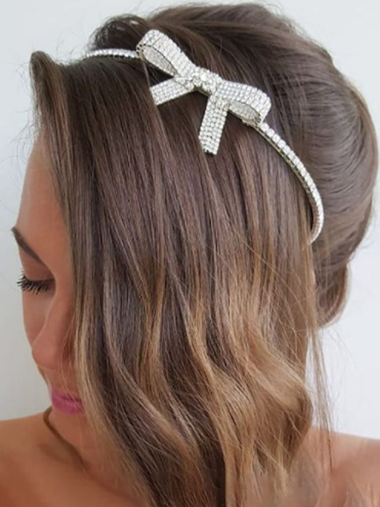 Bow Knot Rhinestones Headbands Tiynon