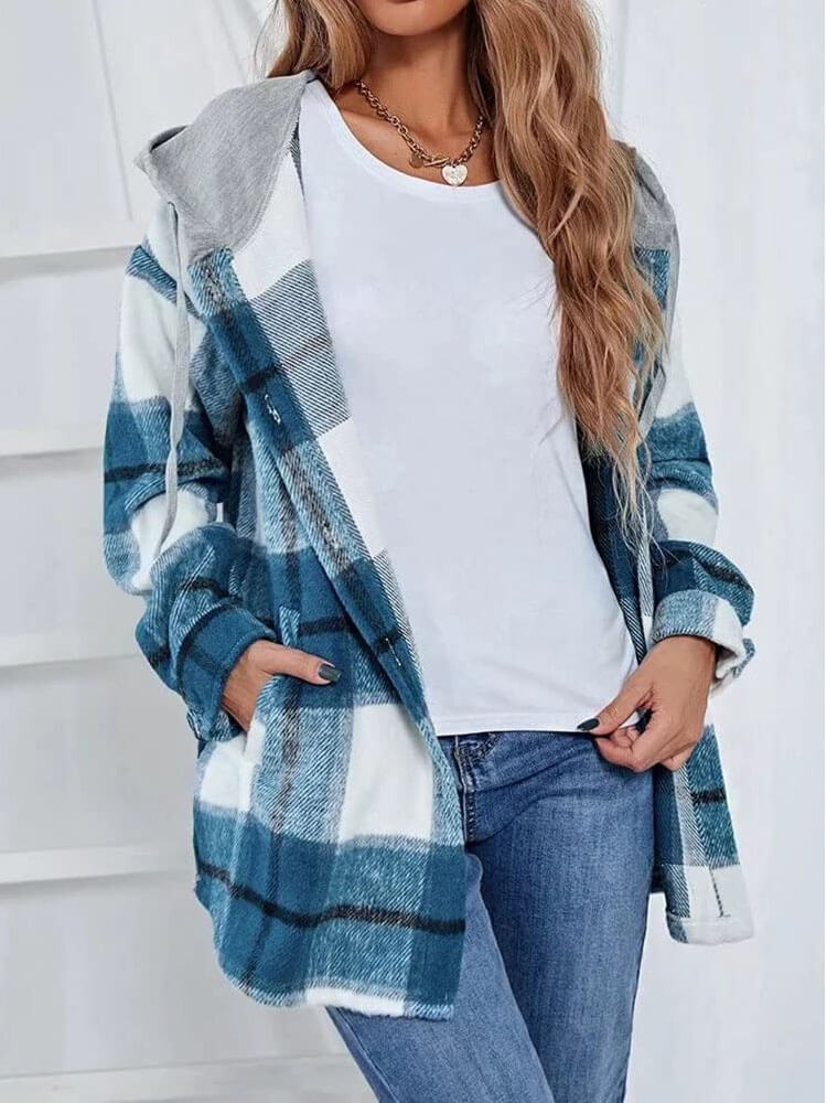 Casual  Long Sleeve  Flannel Plaid Shirts Tiynon