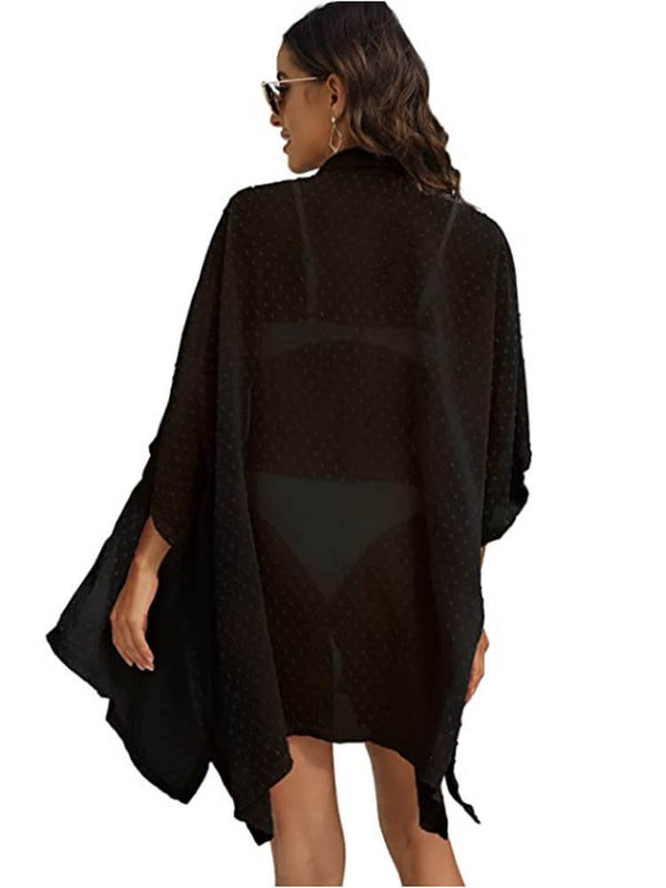 Casual Loose Button-Front Cover Ups Tiynon