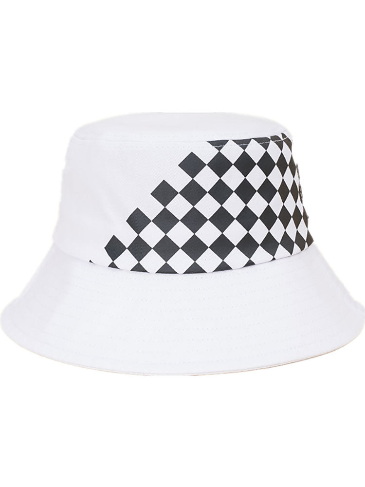 Checkerboard Patchwork Bucket Hat Tiynon