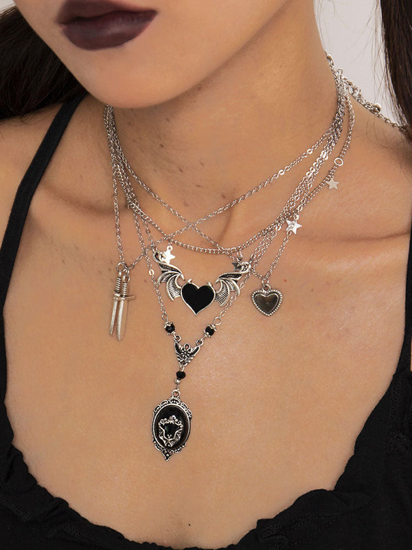 Cool Heart Pendant Necklaces Tiynon