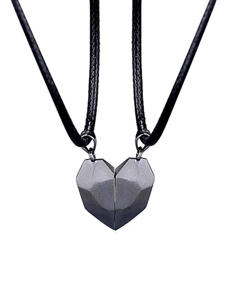 Couple Heart Pendant Chain Necklaces Tiynon