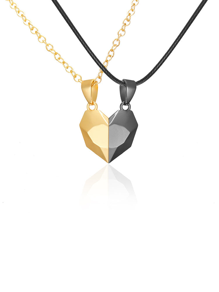 Couple Heart Pendant Chain Necklaces Tiynon