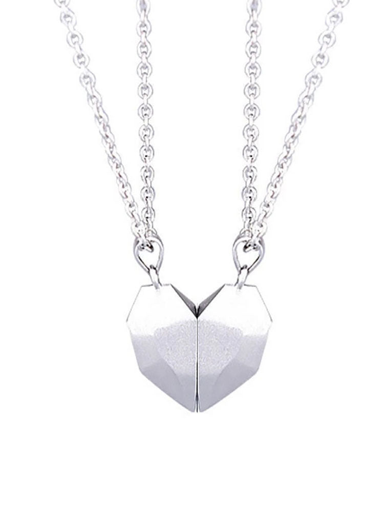 Couple Heart Pendant Chain Necklaces Tiynon