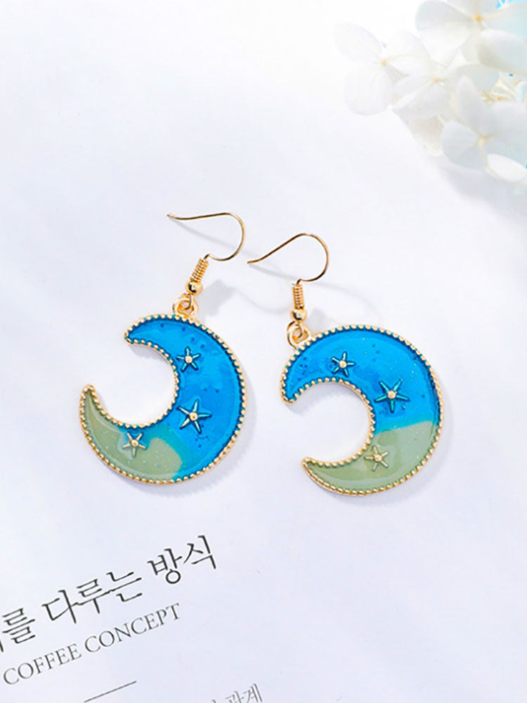 Creative Starry Sky Pendant Earrings Tiynon