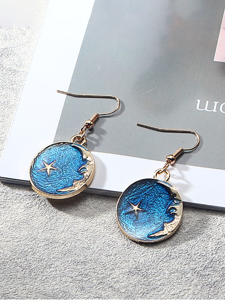 Creative Starry Sky Pendant Earrings Tiynon