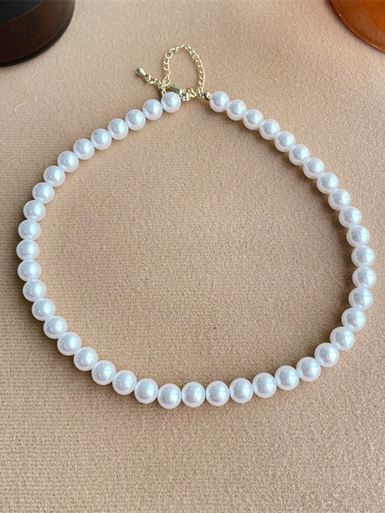 Elegant Imitation Pearl Stitching Necklaces Tiynon