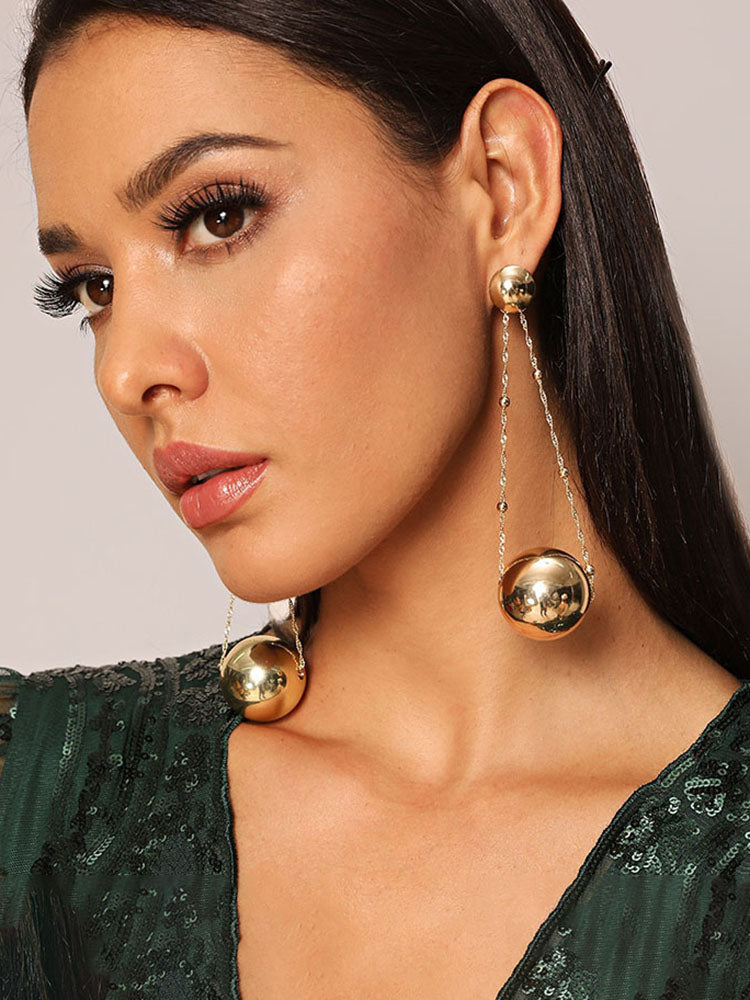 European Ball Pendant Earrings Tiynon