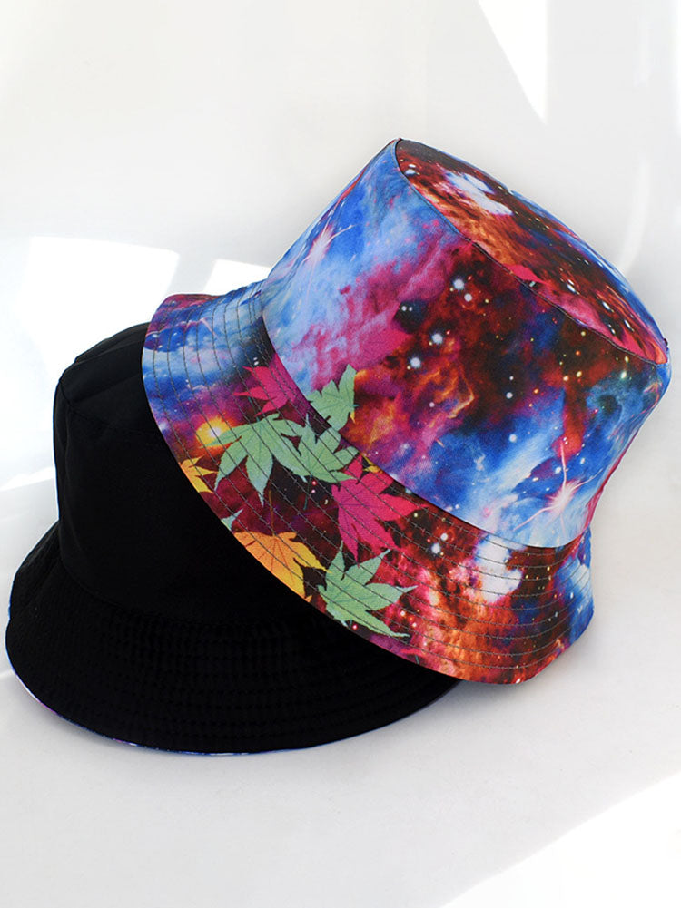 Fashion Tie Dyed Print Double Sided Bucket Hat Tiynon