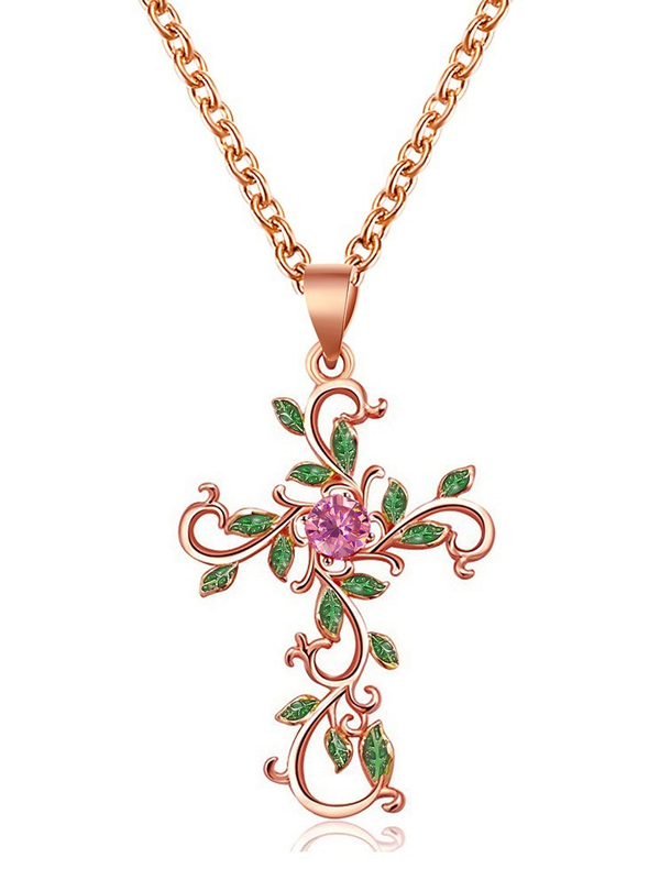 Flower Pendant Chain Necklaces Tiynon