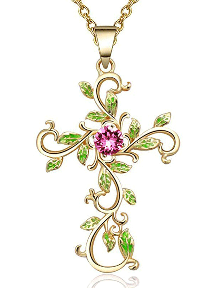 Flower Pendant Chain Necklaces Tiynon