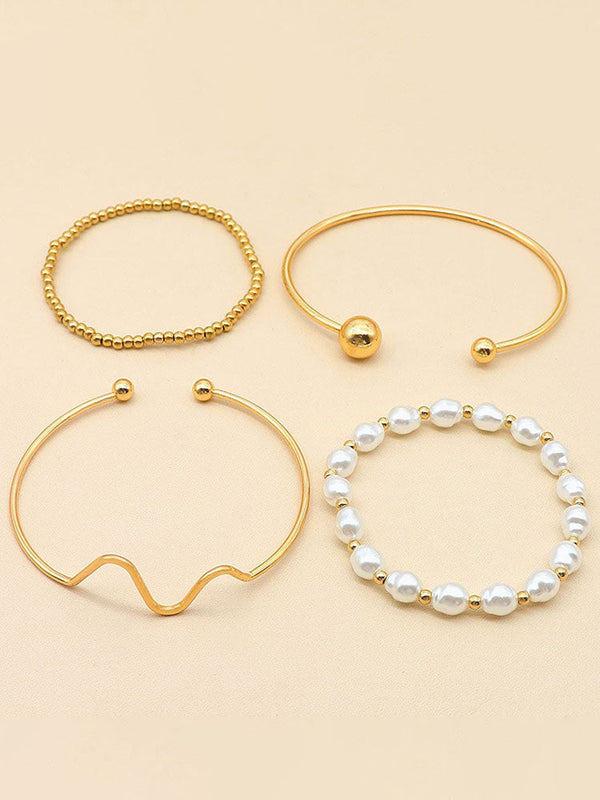 Four Piece Pearl Elagant Bracelet Tiynon