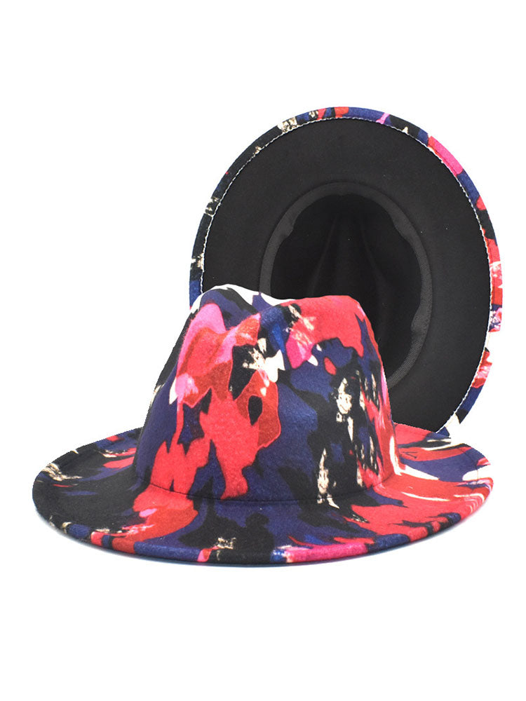 Graffiti Woolen Retro Fedora Hat Tiynon