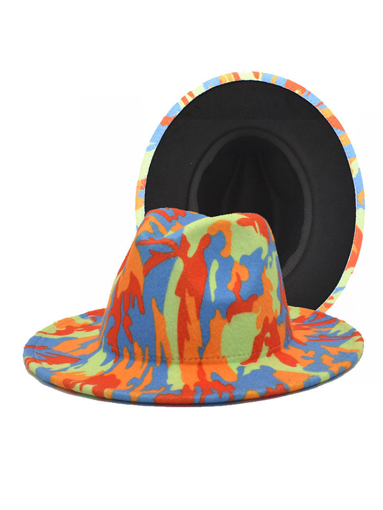 Graffiti Woolen Retro Fedora Hat Tiynon