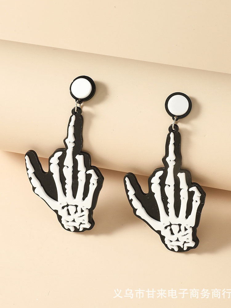 Halloween Cartoon Ghost Earrings Tiynon