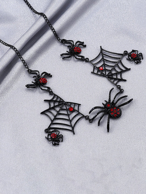 Halloween Spider Web Necklaces Tiynon