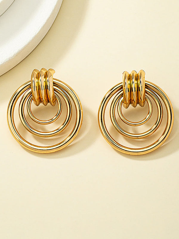 Hollow Out Geometric Earrings Tiynon