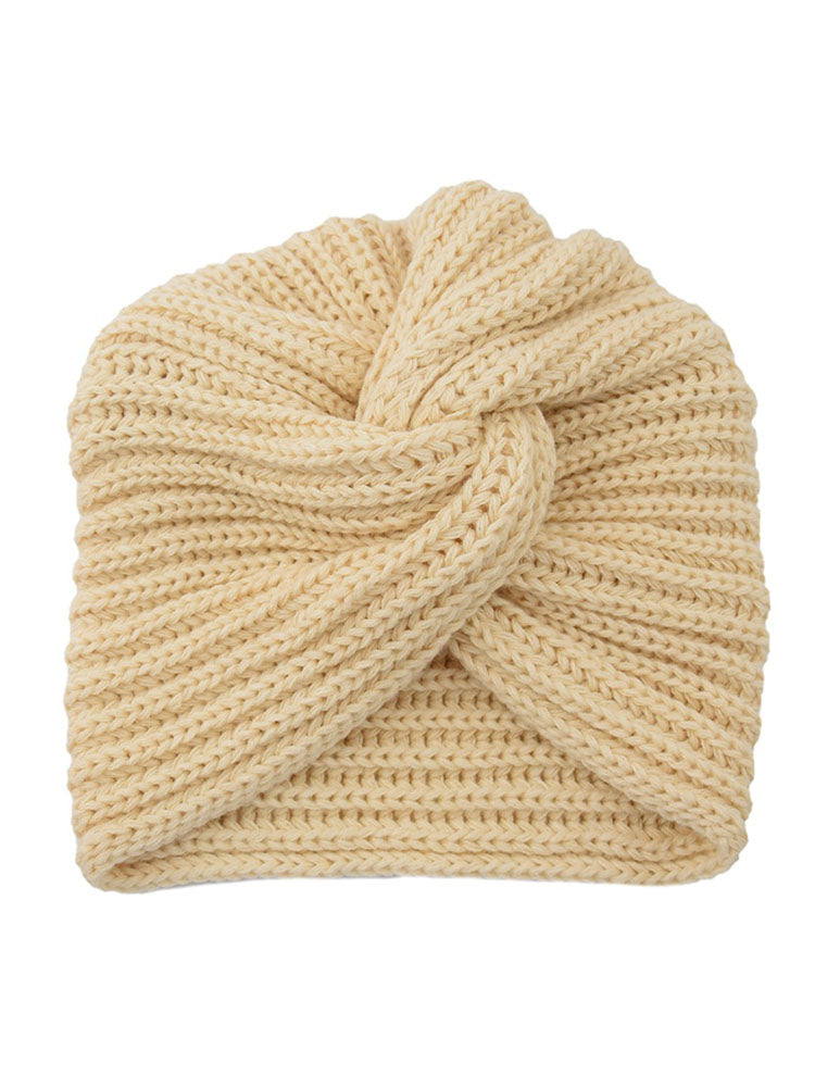 Imitation Cashmere Cross Knitted Hat Tiynon