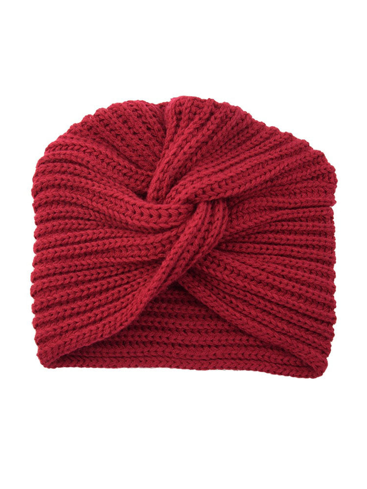 Imitation Cashmere Cross Knitted Hat Tiynon