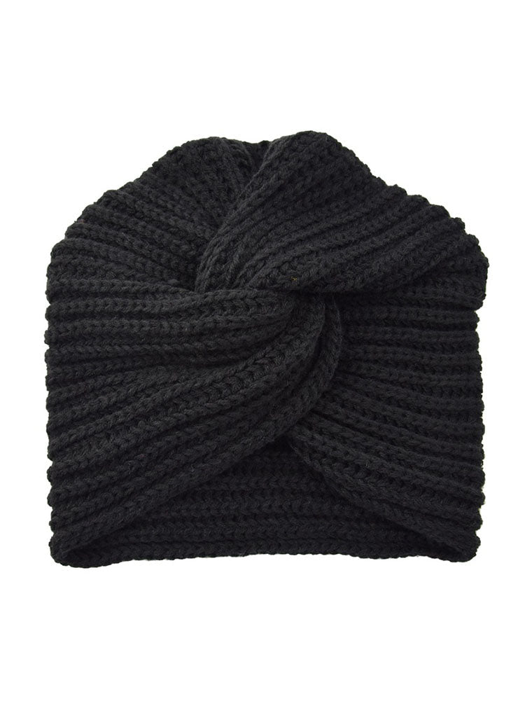 Imitation Cashmere Cross Knitted Hat Tiynon