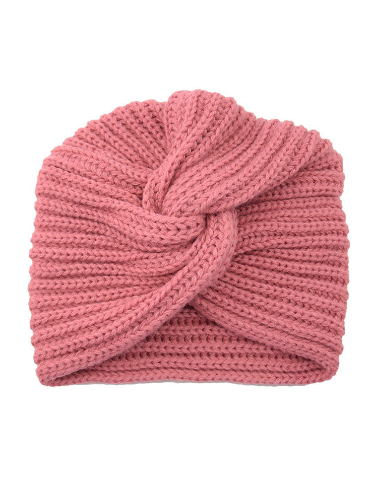 Imitation Cashmere Cross Knitted Hat Tiynon