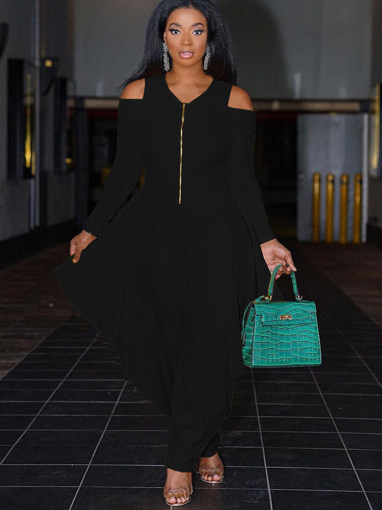 Long SLeeve, Round Neck Jumpsuits Tiynon