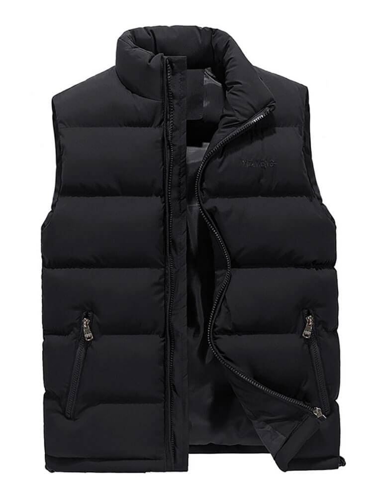 Mens Sleeveless Zipper Vest Tiynon