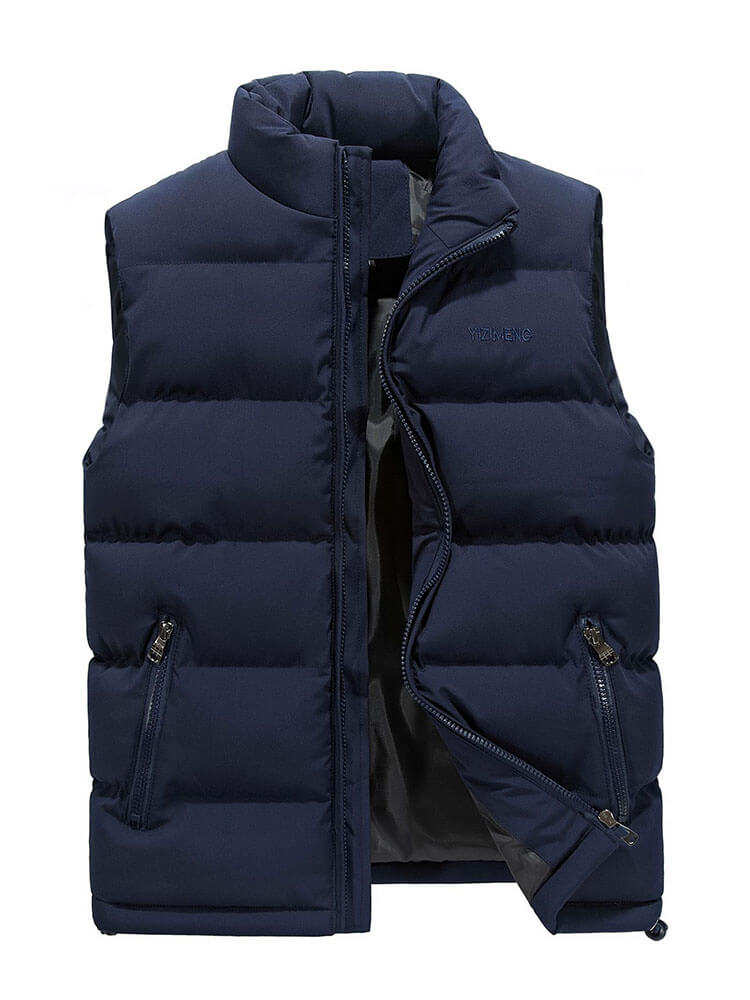 Mens Sleeveless Zipper Vest Tiynon