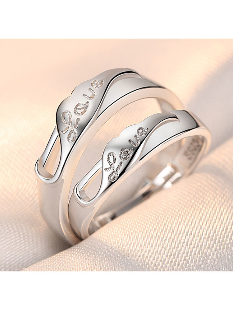 Minimalist Couple Plain Rings Tiynon