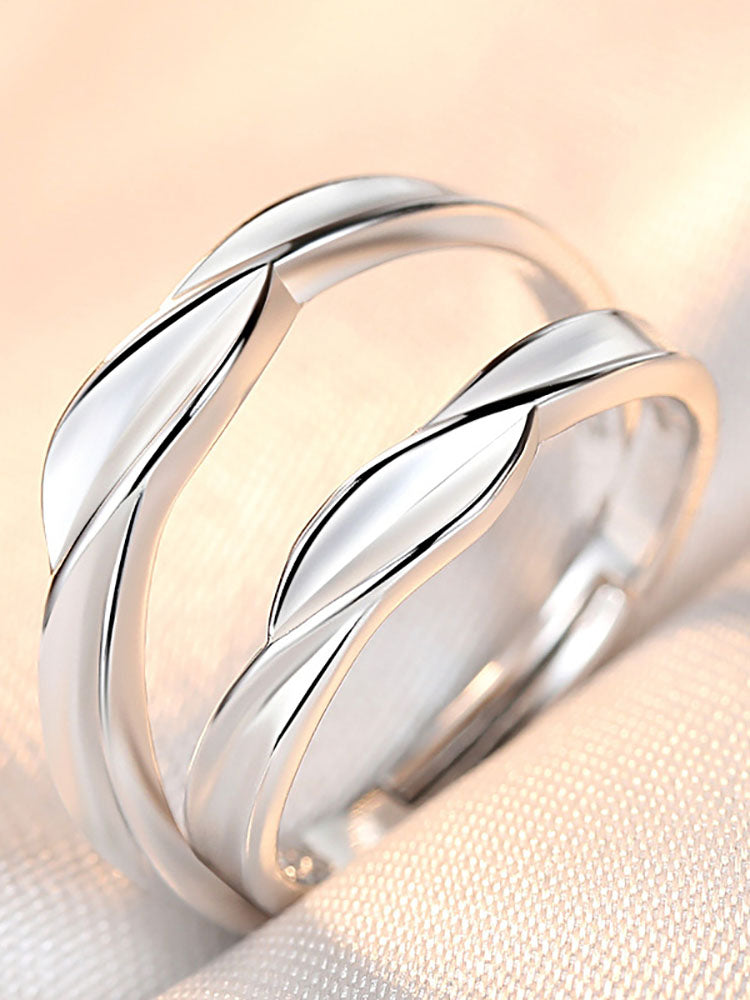 Minimalist Couple Plain Rings Tiynon