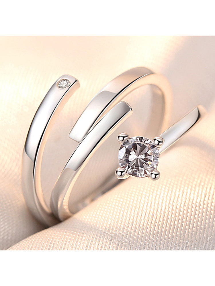 Minimalist Couple Plain Rings Tiynon