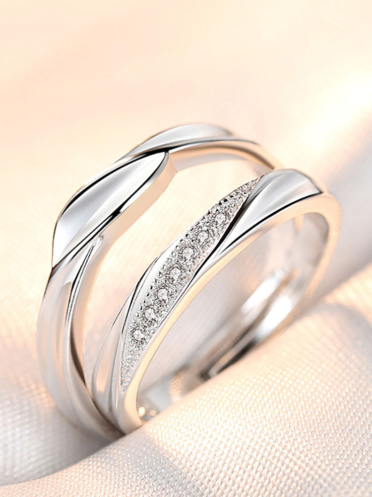 Minimalist Couple Plain Rings Tiynon