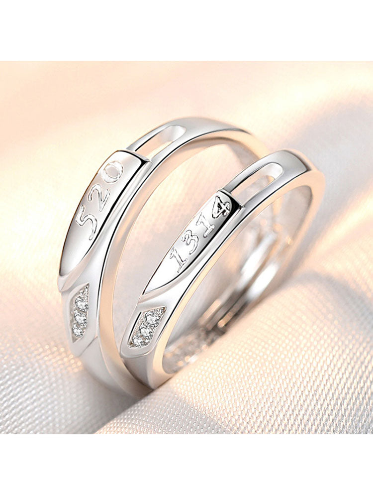 Minimalist Couple Plain Rings Tiynon