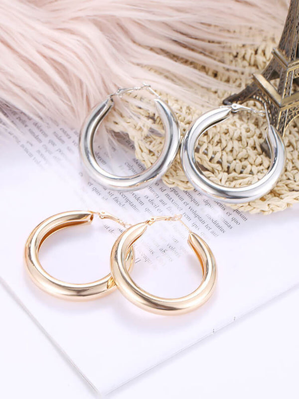 Minimalist Geometric Circle Earings Tiynon