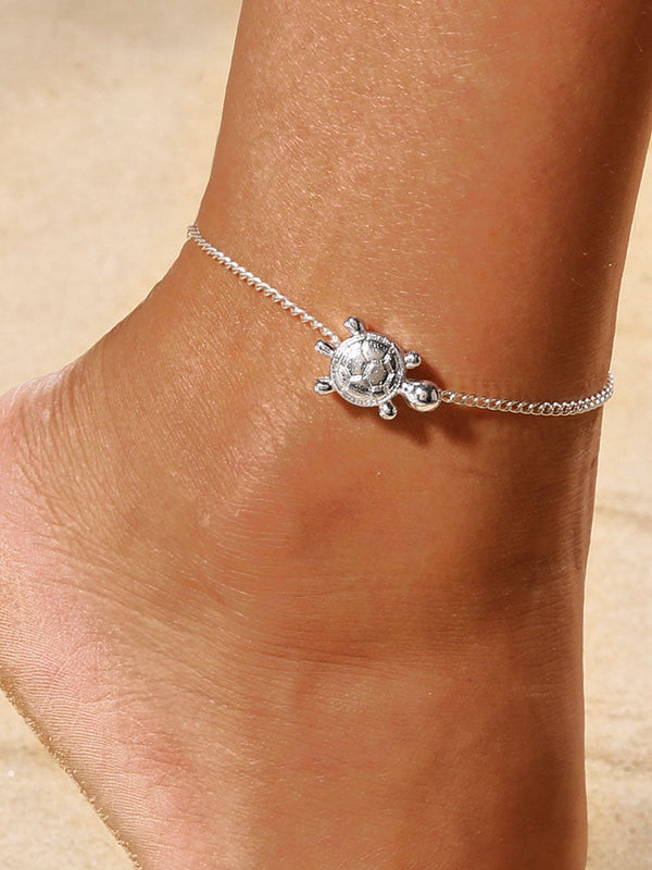 Minimalist Little Turtle Pendant Anklet Tiynon